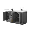 Icon 66" Free Standing Double Basin Vanity Set with Cabinet and Quartz Vanity Top - image 17