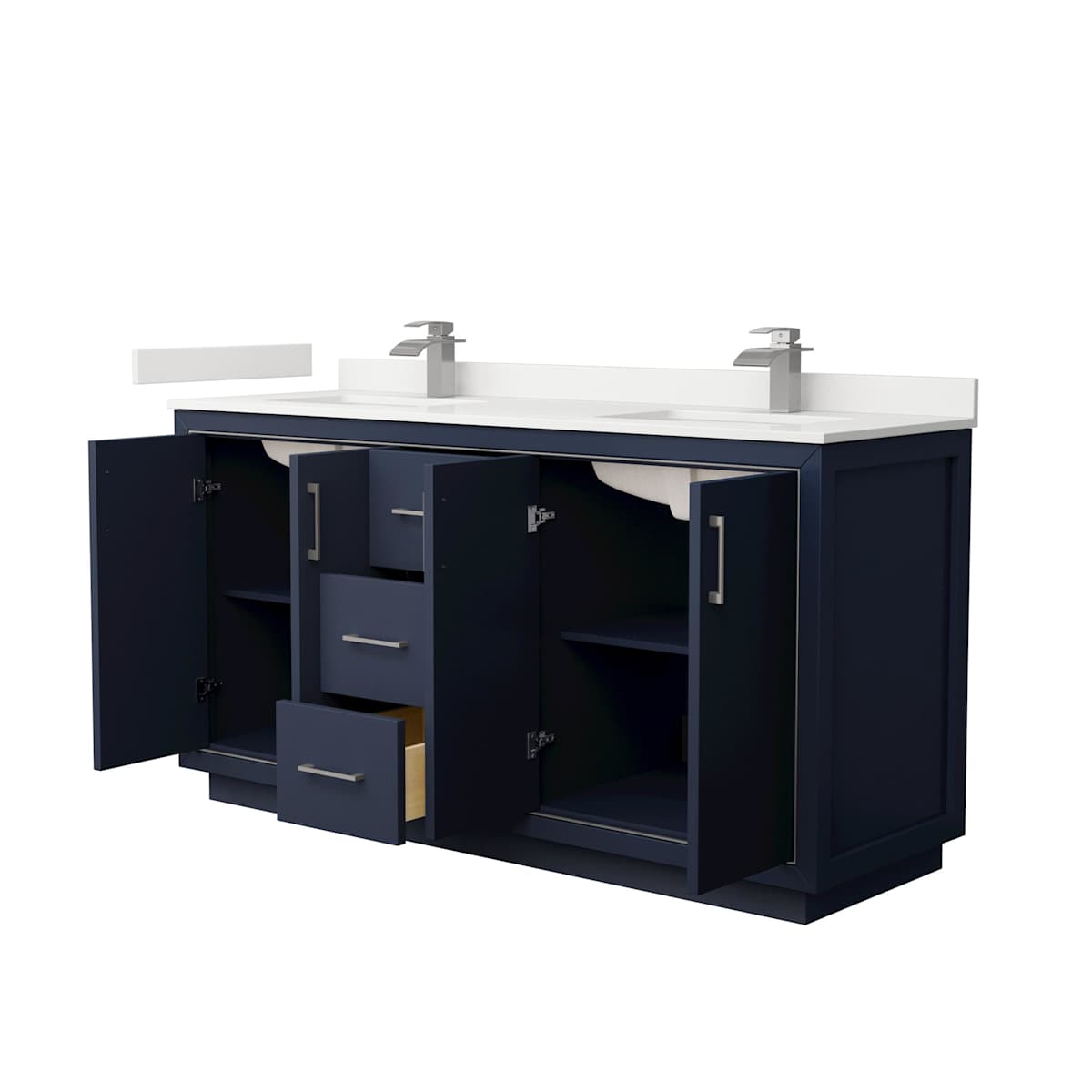 Icon 66" Free Standing Double Basin Vanity Set with Cabinet and Quartz Vanity Top - image 19