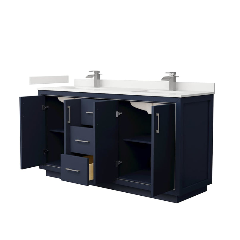 Icon 66" Free Standing Double Basin Vanity Set with Cabinet and Quartz Vanity Top - image 19