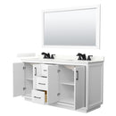 Icon 66" Free Standing Double Basin Vanity Set with Cabinet, Quartz Vanity Top, and Framed Mirror - image 14
