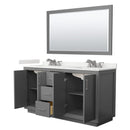 Icon 66" Free Standing Double Basin Vanity Set with Cabinet, Quartz Vanity Top, and Framed Mirror - image 18