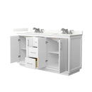 Icon 66" Free Standing Double Basin Vanity Set with Cabinet and Quartz Vanity Top - image 2