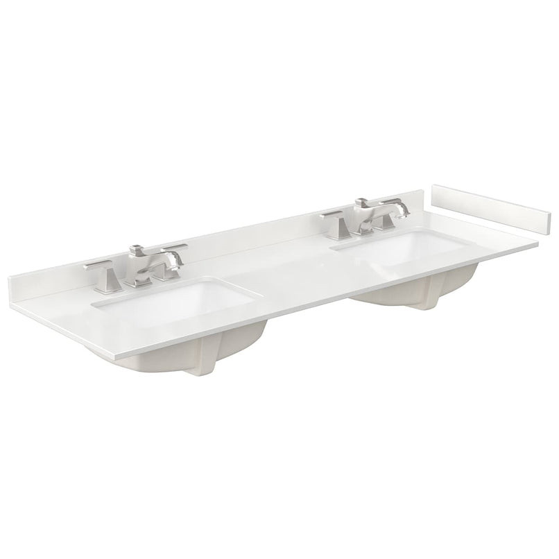 Icon 66" Free Standing Double Basin Vanity Set with Cabinet and Quartz Vanity Top - image 6