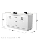 Icon 66" Free Standing Double Basin Vanity Set with Cabinet and Quartz Vanity Top - image 7
