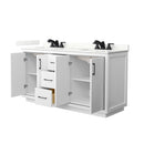 Icon 66" Free Standing Double Basin Vanity Set with Cabinet and Quartz Vanity Top - image 10