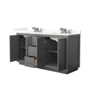 Icon 66" Free Standing Double Basin Vanity Set with Cabinet and Quartz Vanity Top - image 14