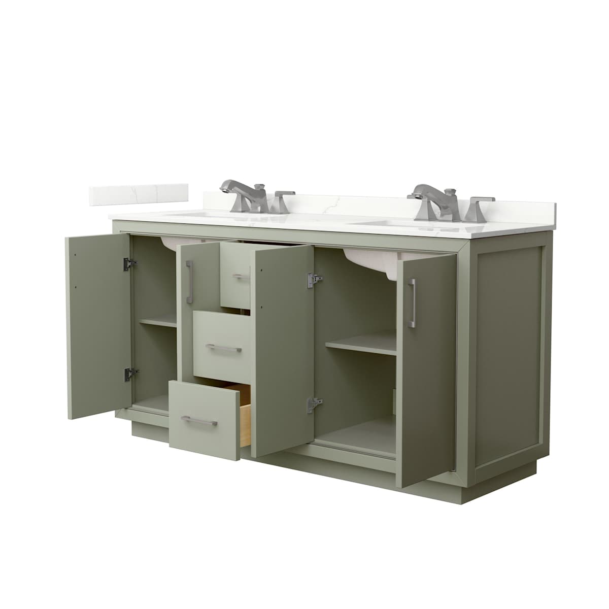 Icon 66" Free Standing Double Basin Vanity Set with Cabinet and Quartz Vanity Top - image 20