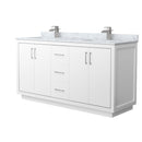 Icon 66" Free Standing Double Basin Vanity Set with Cabinet and Marble Vanity Top - image 1