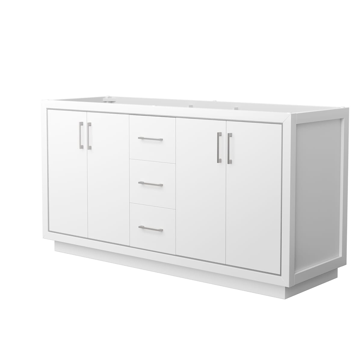 Icon 66" Double Free Standing Vanity Cabinet Only - Less Vanity Top