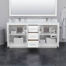 Icon 72" Free Standing Double Basin Vanity Set with Cabinet, Quartz Vanity Top, and Framed Mirror - image 3