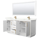Icon 72" Free Standing Double Basin Vanity Set with Cabinet, Quartz Vanity Top, and Framed Mirror - image 15
