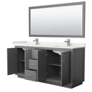 Icon 72" Free Standing Double Basin Vanity Set with Cabinet, Quartz Vanity Top, and Framed Mirror - image 18