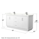 Icon 72" Free Standing Double Basin Vanity Set with Cabinet and Quartz Vanity Top - image 7
