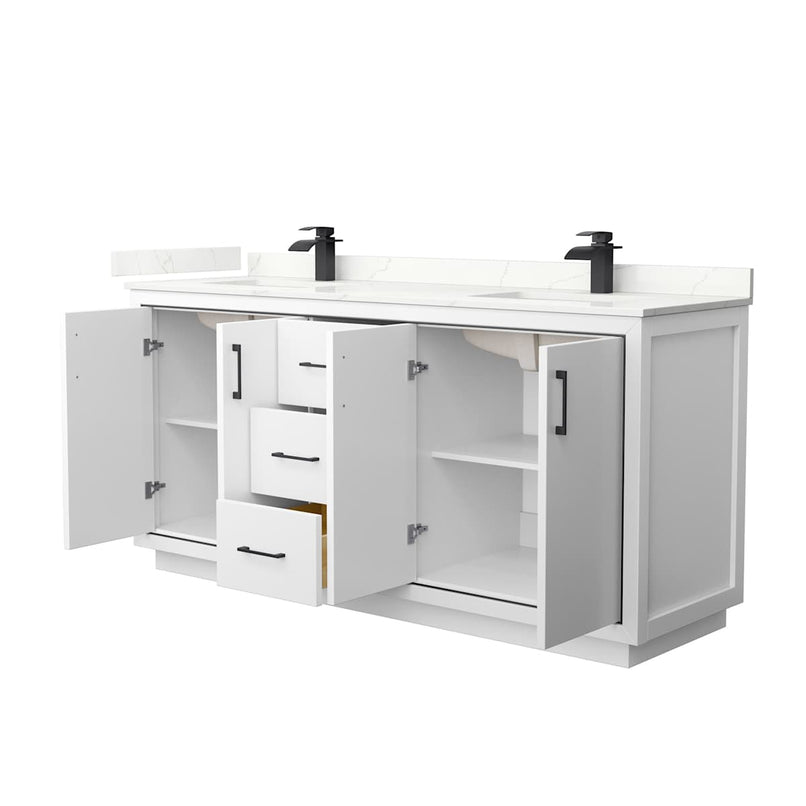 Icon 72" Free Standing Double Basin Vanity Set with Cabinet and Quartz Vanity Top - image 10