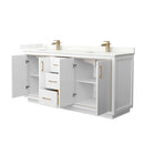 Icon 72" Free Standing Double Basin Vanity Set with Cabinet and Quartz Vanity Top - image 12
