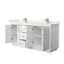Icon 72" Free Standing Double Basin Vanity Set with Cabinet and Quartz Vanity Top - image 13