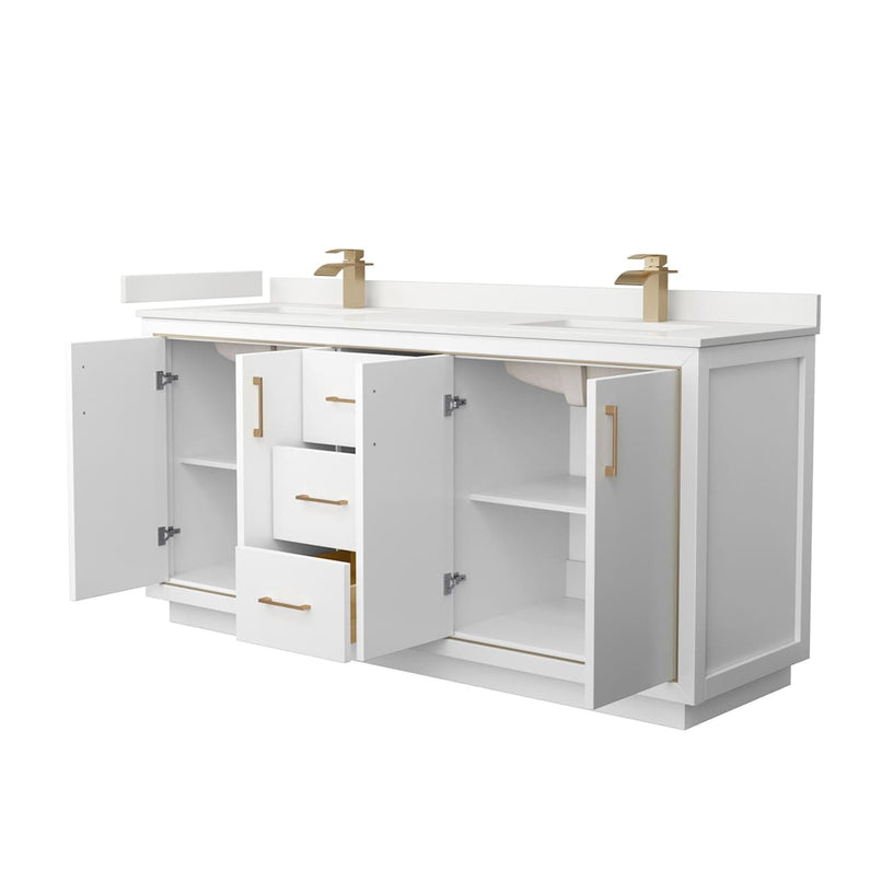 Icon 72" Free Standing Double Basin Vanity Set with Cabinet and Quartz Vanity Top - image 13