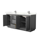 Icon 72" Free Standing Double Basin Vanity Set with Cabinet and Quartz Vanity Top - image 14