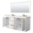 Icon 72" Free Standing Double Basin Vanity Set with Cabinet, Quartz Vanity Top, and Framed Mirror - image 17