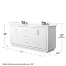 Icon 72" Free Standing Double Basin Vanity Set with Cabinet and Quartz Vanity Top - image 7