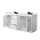Icon 72" Free Standing Double Basin Vanity Set with Cabinet and Quartz Vanity Top - image 10