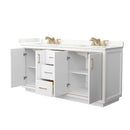 Icon 72" Free Standing Double Basin Vanity Set with Cabinet and Quartz Vanity Top - image 11