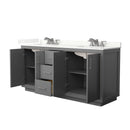 Icon 72" Free Standing Double Basin Vanity Set with Cabinet and Quartz Vanity Top - image 13