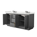 Icon 72" Free Standing Double Basin Vanity Set with Cabinet and Quartz Vanity Top - image 14