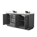 Icon 72" Free Standing Double Basin Vanity Set with Cabinet and Quartz Vanity Top - image 15