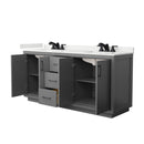 Icon 72" Free Standing Double Basin Vanity Set with Cabinet and Quartz Vanity Top - image 16