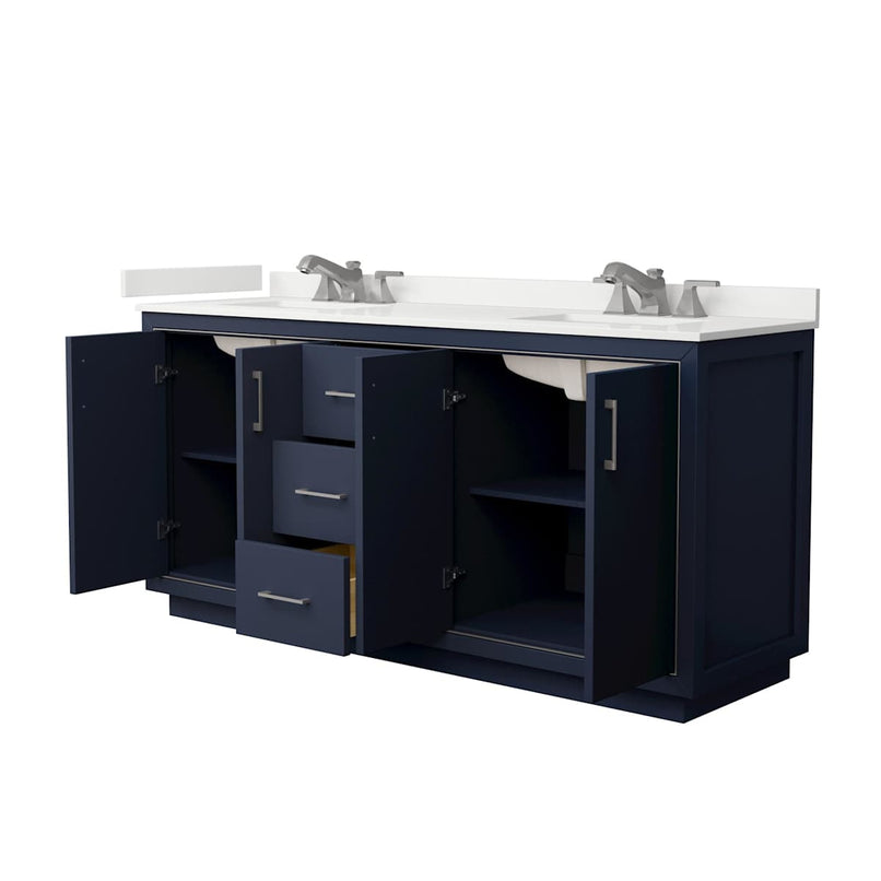 Icon 72" Free Standing Double Basin Vanity Set with Cabinet and Quartz Vanity Top - image 18