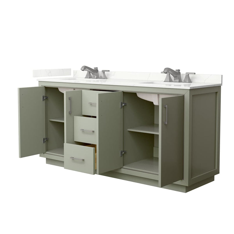Icon 72" Free Standing Double Basin Vanity Set with Cabinet and Quartz Vanity Top - image 19