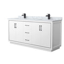 Icon 72" Free Standing Double Basin Vanity Set with Cabinet and Marble Vanity Top - image 1