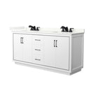Icon 72" Free Standing Double Basin Vanity Set with Cabinet and Quartz Vanity Top - image 1