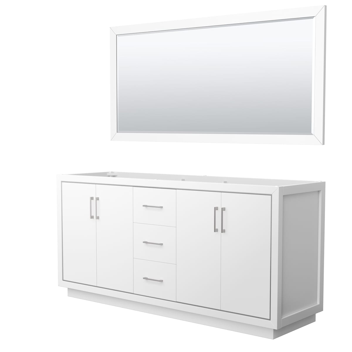 Icon 71" Double Free Standing Vanity Cabinet - Less Vanity Top