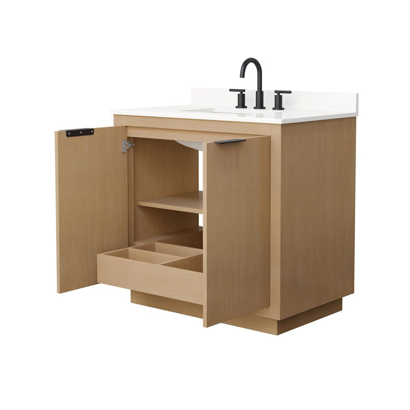 Maroni 36" Free Standing Single Basin Vanity Set with Cabinet and Quartz Vanity Top - image 7