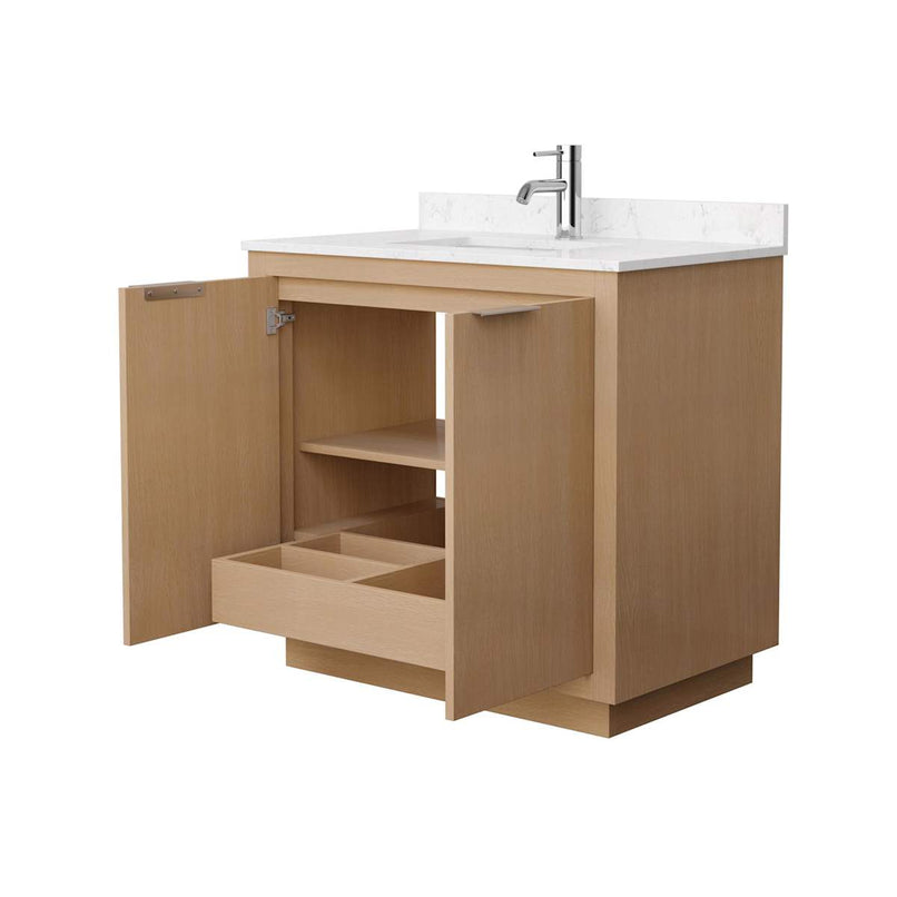 Maroni 36" Free Standing Single Basin Vanity Set with Cabinet and Cultured Marble Vanity Top - image 2
