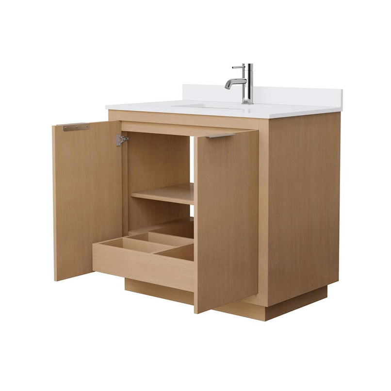 Maroni 36" Free Standing Single Basin Vanity Set with Cabinet and Cultured Marble Vanity Top - image 5