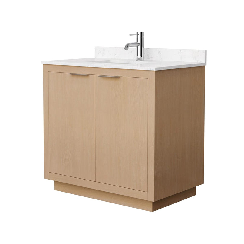 Maroni 36" Free Standing Single Basin Vanity Set with Cabinet and Cultured Marble Vanity Top - image 1