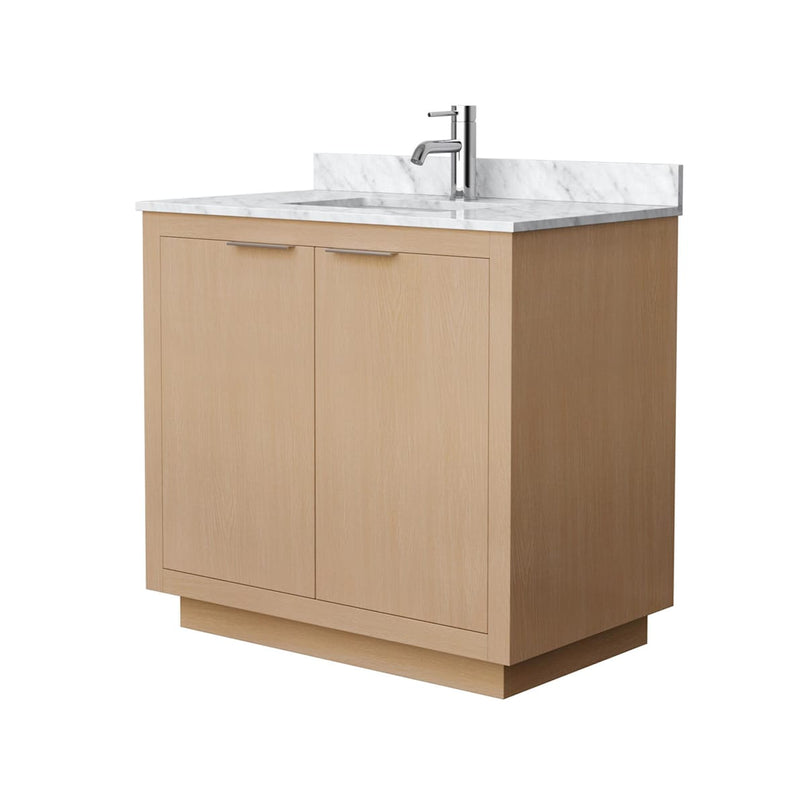 Maroni 36" Free Standing Single Basin Vanity Set with Cabinet and Marble Vanity Top - image 1