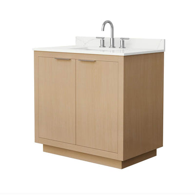 Maroni 36" Free Standing Single Basin Vanity Set with Cabinet and Quartz Vanity Top - image 1