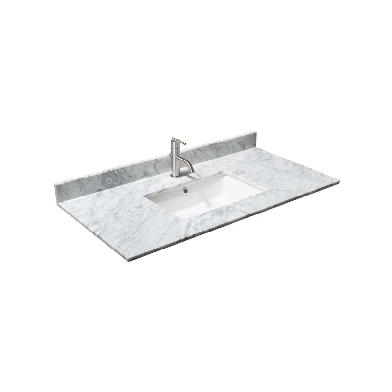 Maroni 42" Free Standing Single Basin Vanity Set with Cabinet and Marble Vanity Top - image 3