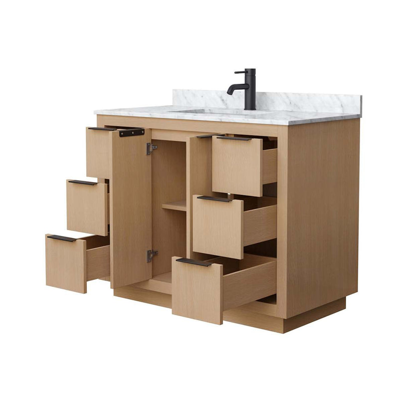 Maroni 42" Free Standing Single Basin Vanity Set with Cabinet and Marble Vanity Top - image 4