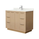 Maroni 42" Free Standing Single Basin Vanity Set with Cabinet and Quartz Vanity Top - image 1