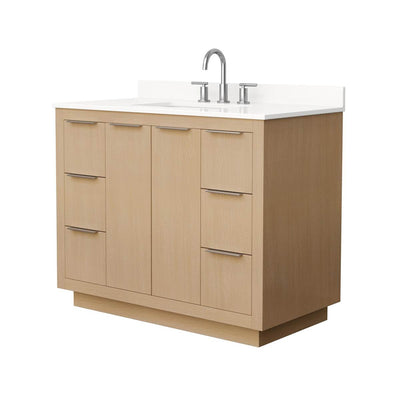 Maroni 42" Free Standing Single Basin Vanity Set with Cabinet and Quartz Vanity Top - image 1