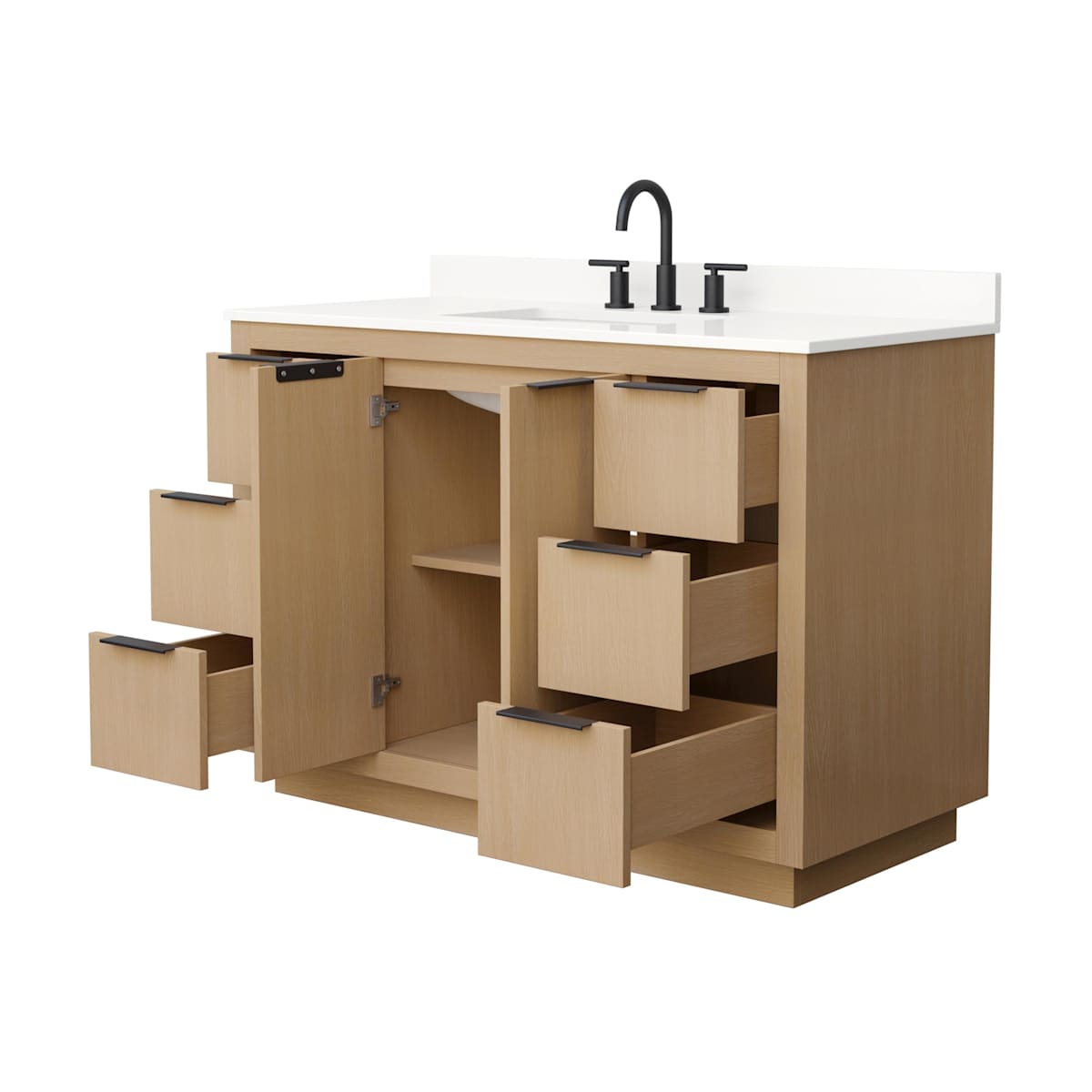 Maroni 48" Free Standing Single Basin Vanity Set with Cabinet and Quartz Vanity Top - image 7