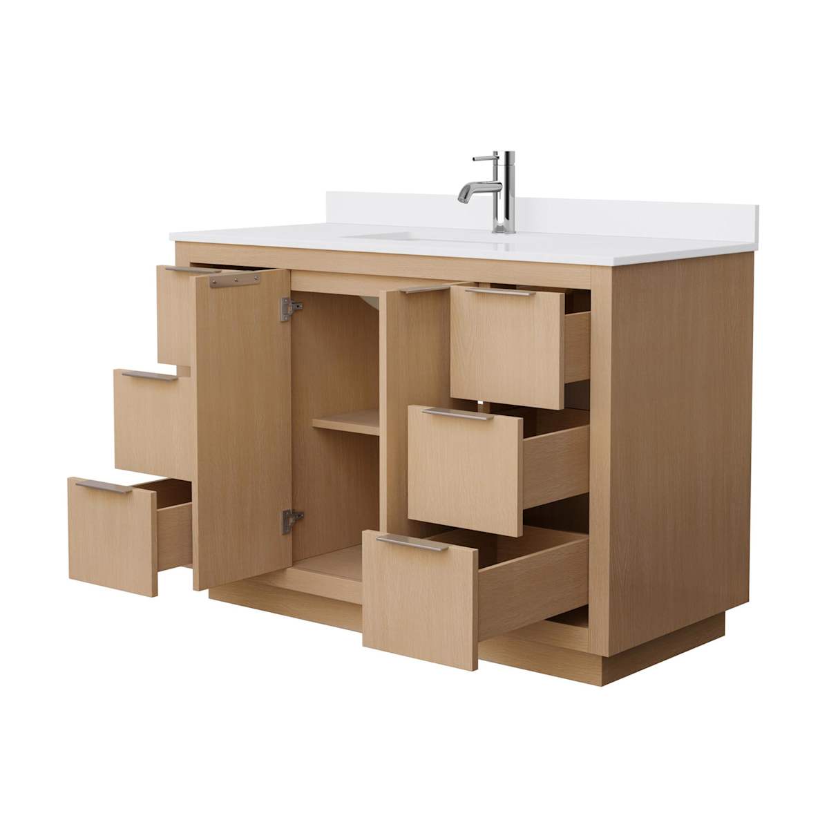 Maroni 48" Free Standing Single Basin Vanity Set with Cabinet and Cultured Marble Vanity Top - image 5