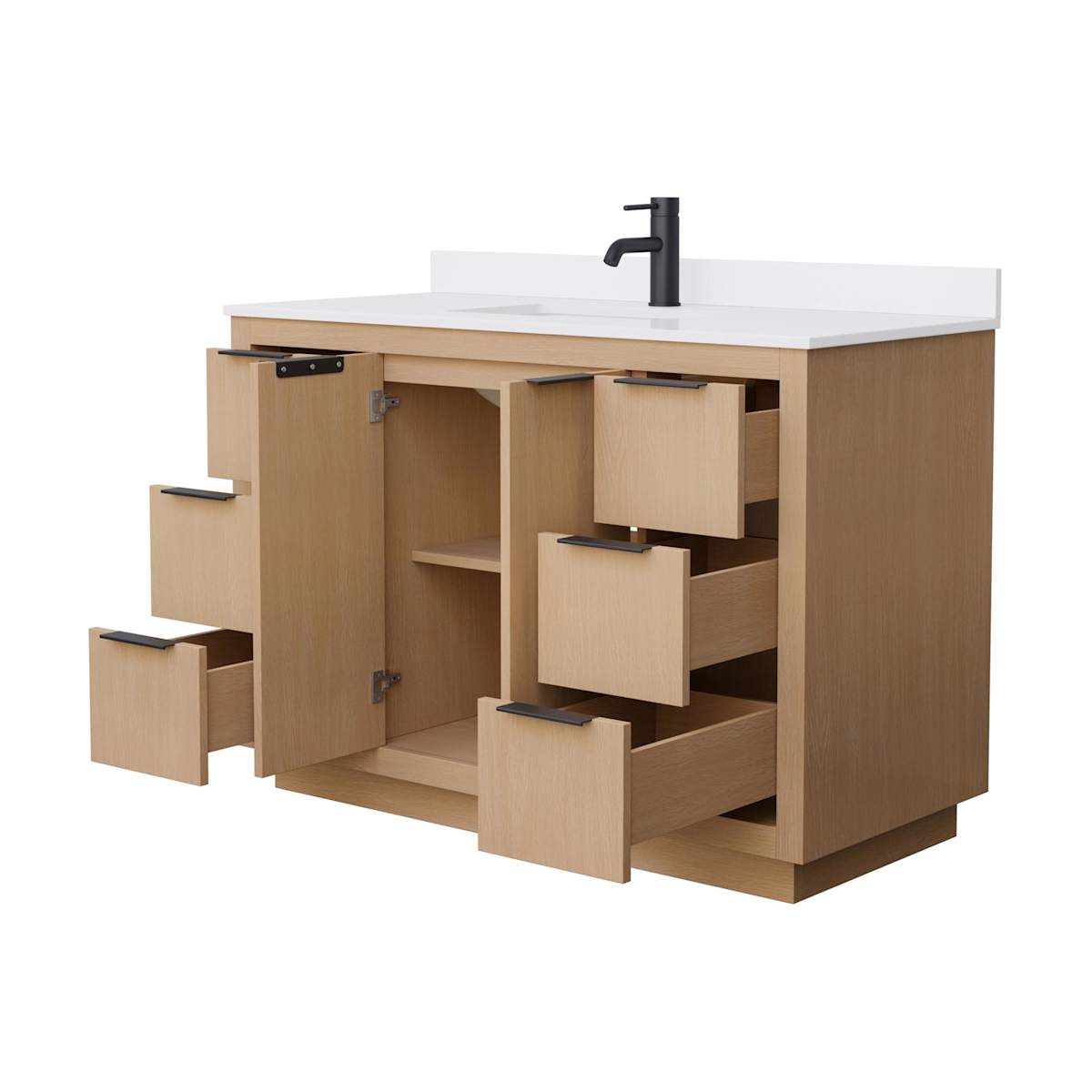 Maroni 48" Free Standing Single Basin Vanity Set with Cabinet and Cultured Marble Vanity Top - image 7
