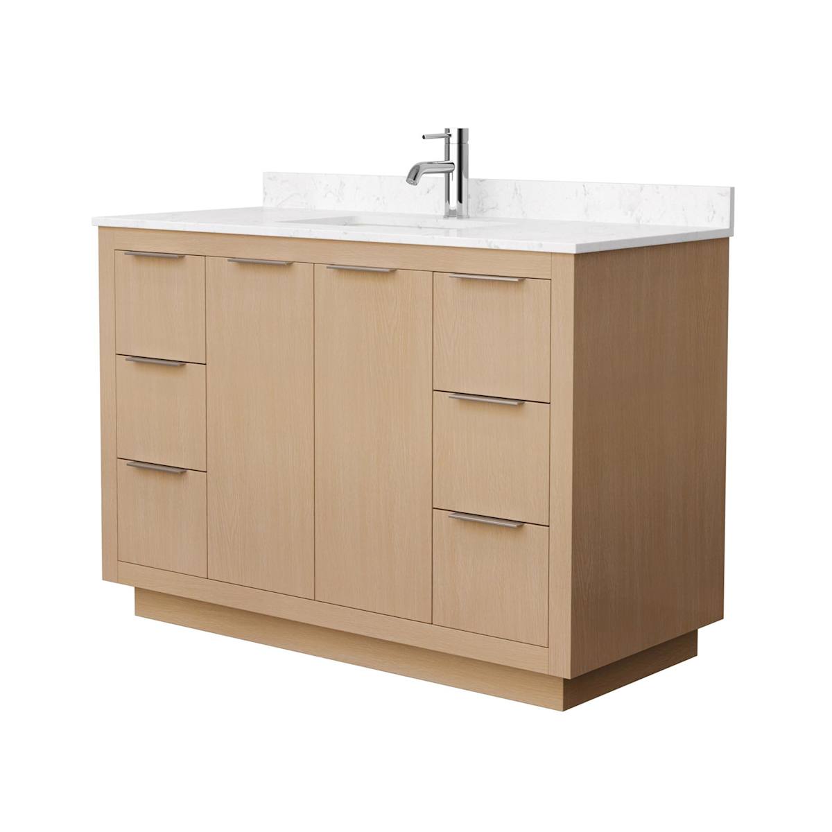 Maroni 48" Free Standing Single Basin Vanity Set with Cabinet and Cultured Marble Vanity Top