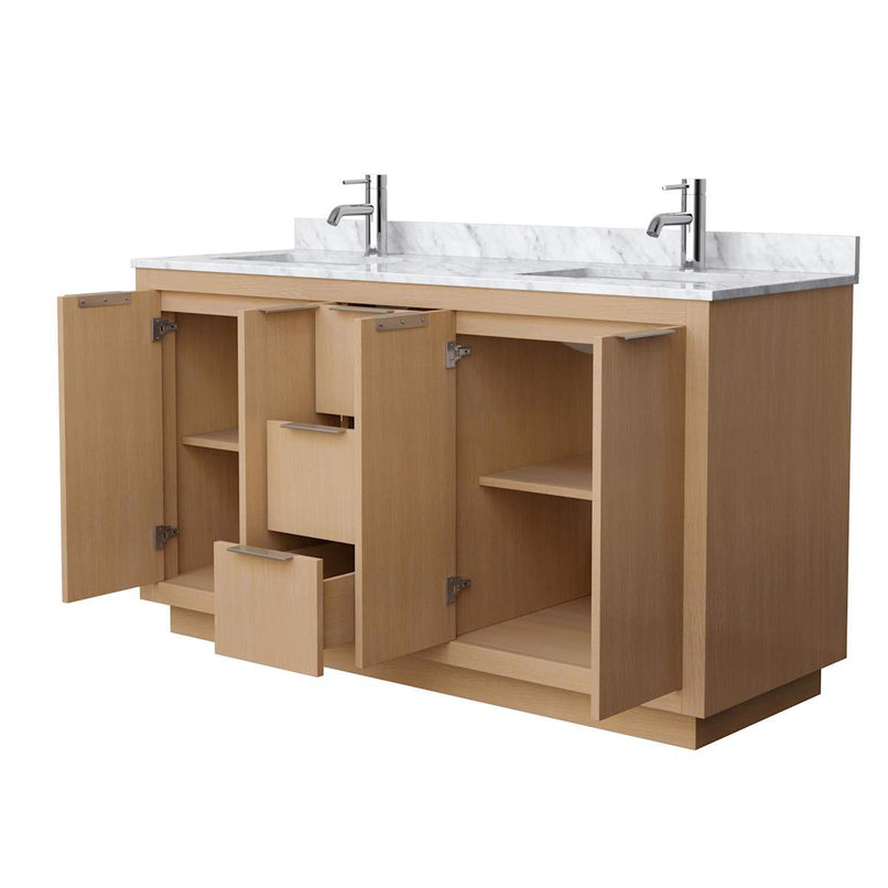 Maroni 60" Free Standing Double Basin Vanity Set with Cabinet and Marble Vanity Top - image 2